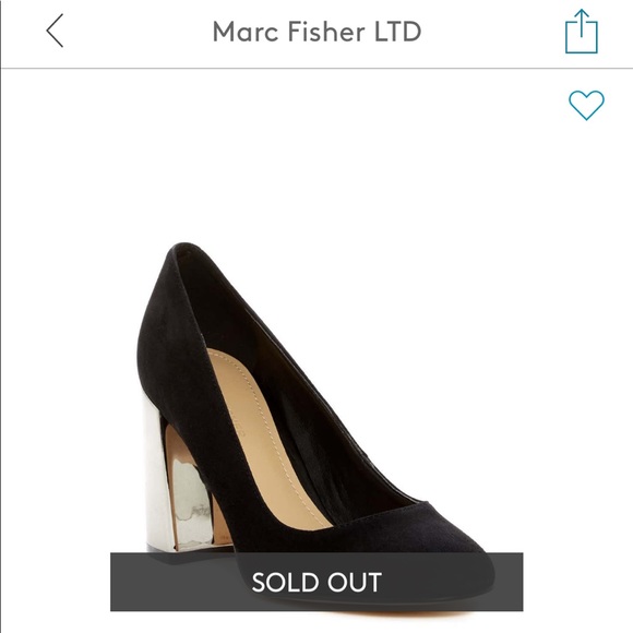 New Marc fisher ilyssa black suede heels - Picture 3 of 7